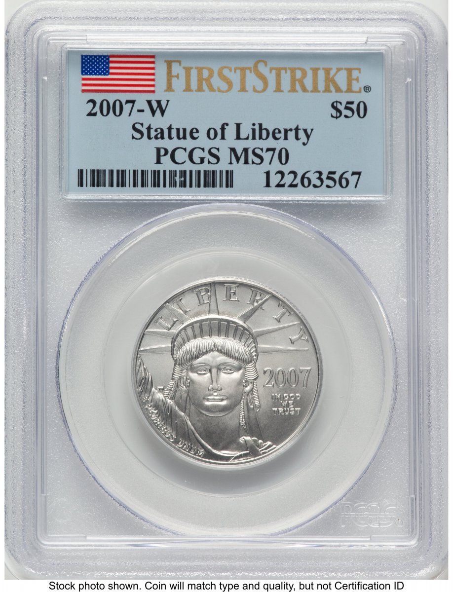 2007-W Modern Bullion Coins (2007-W Burnished Platinum Eagle 1/2 oz FS Flag)