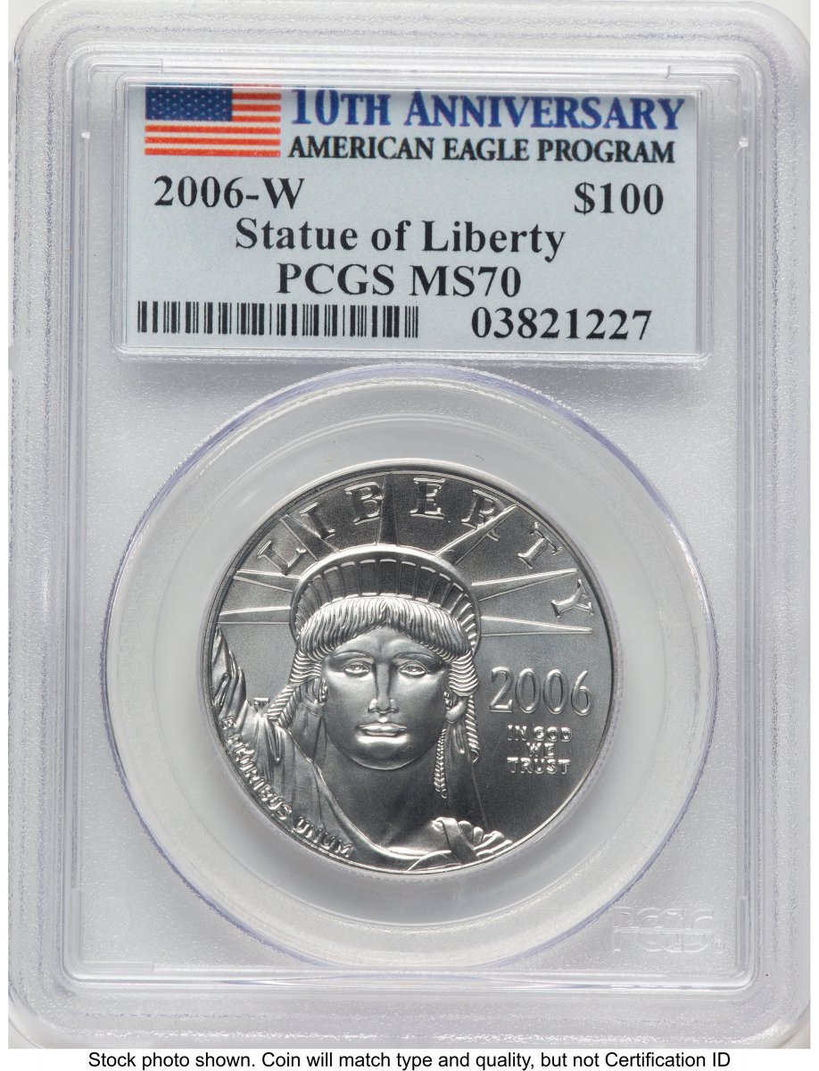2006-W Modern Bullion Coins (2006-W Burnished Platinum Eagle 1 oz 10th Anniversary Label)