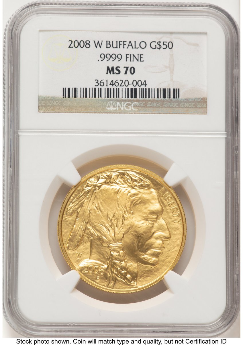 2008-W Modern Bullion Coins (2008-W Burnished Gold Buffalo 1 oz Brown Label)