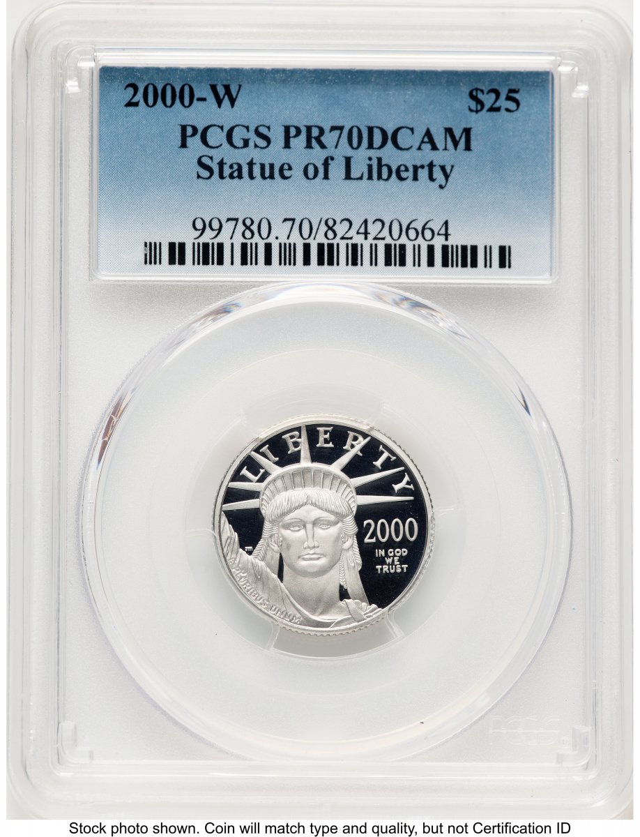 2000-W Modern Bullion Coins (2000-W Proof Platinum Eagle 1/4 oz Blue Gradient)