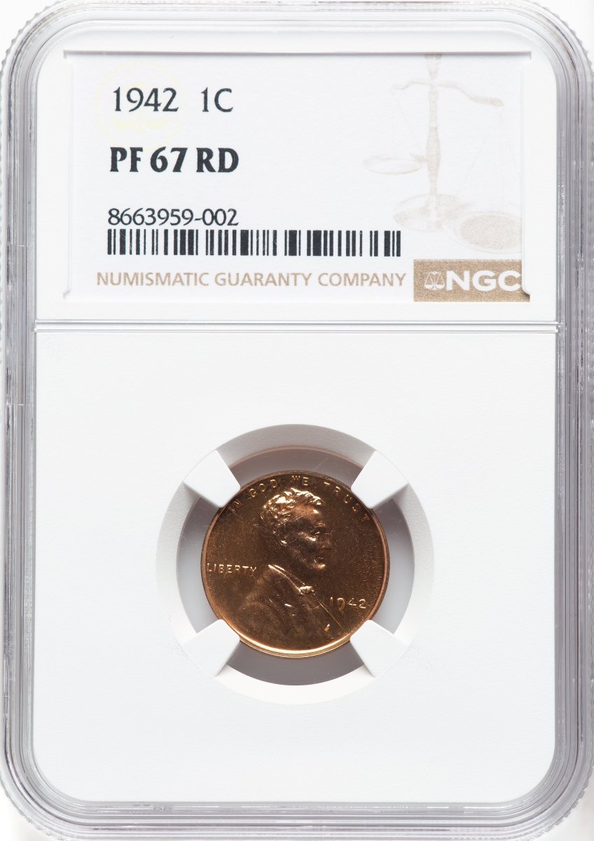 1942 Proof Lincoln Cents (1942 1C, RD)