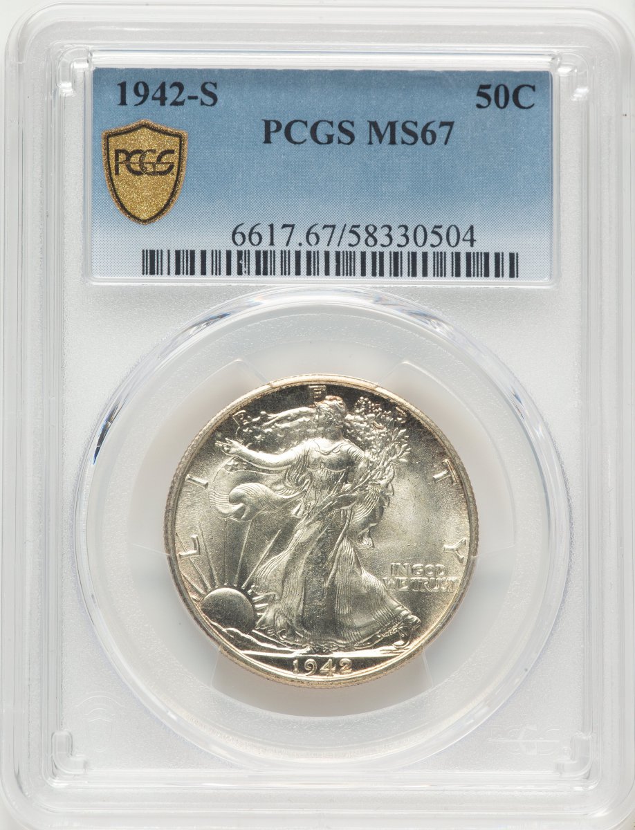 1942-S Walking Liberty Half Dollars (1942-S 50C PCGS Secure)
