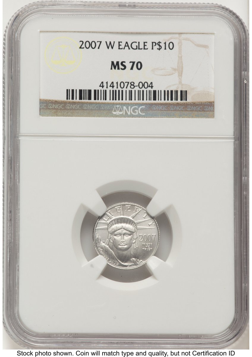 2007-W Modern Bullion Coins (2007-W Burnished Platinum Eagle 1/10 oz Brown Label)
