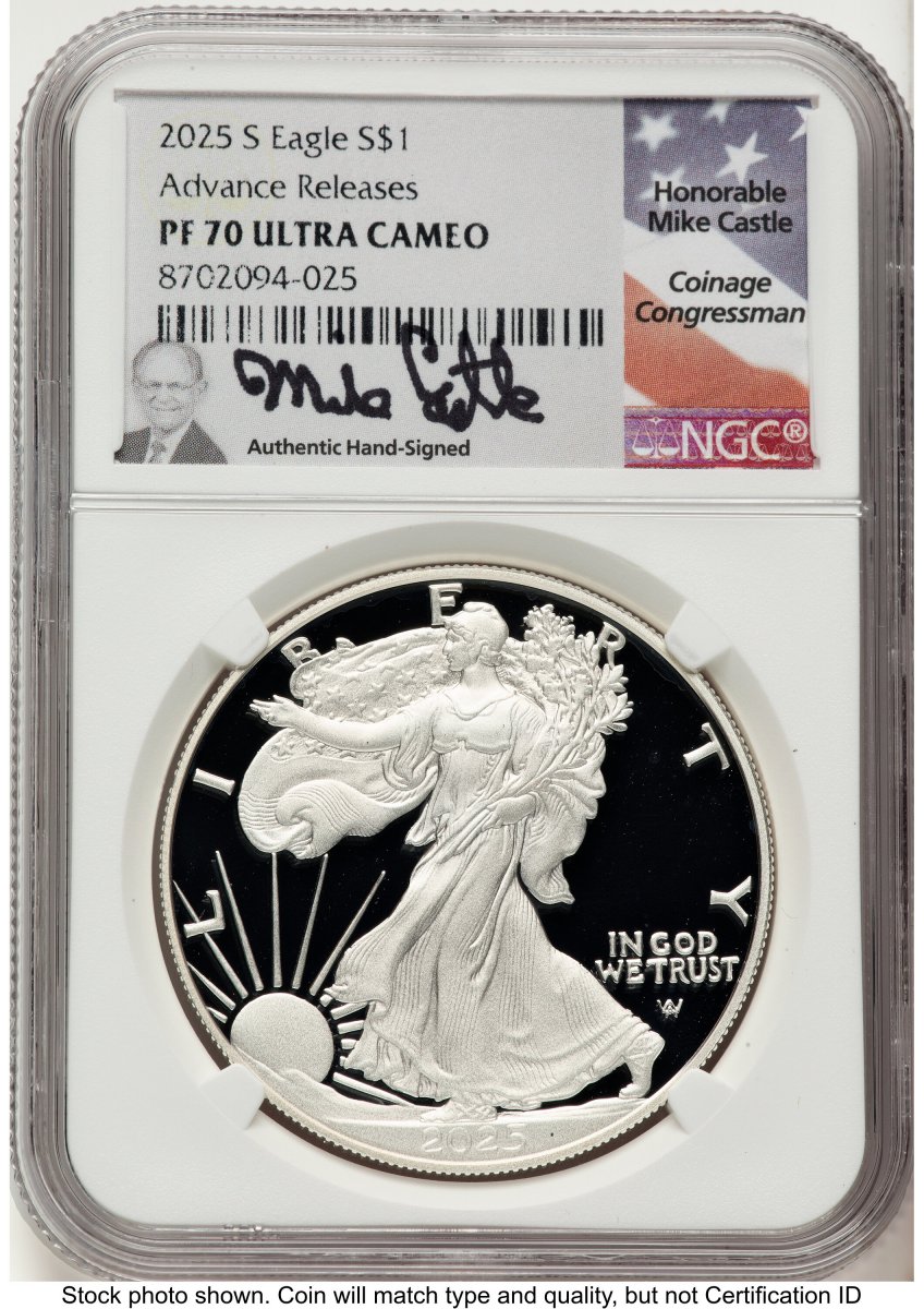 2025-S Modern Bullion Coins (2025-S Proof Silver Eagle 1 oz AR Mike Castle)