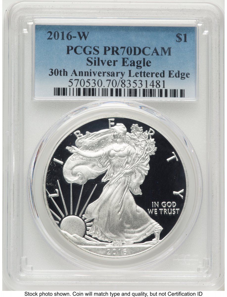 2016-W Modern Bullion Coins (2016-W Proof Silver Eagle 1 oz Blue Gradient)