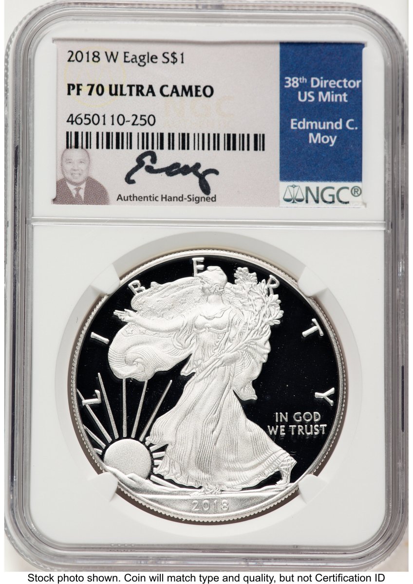 2018-W Modern Bullion Coins (2018-W Proof Silver Eagle 1 oz Ed Moy)