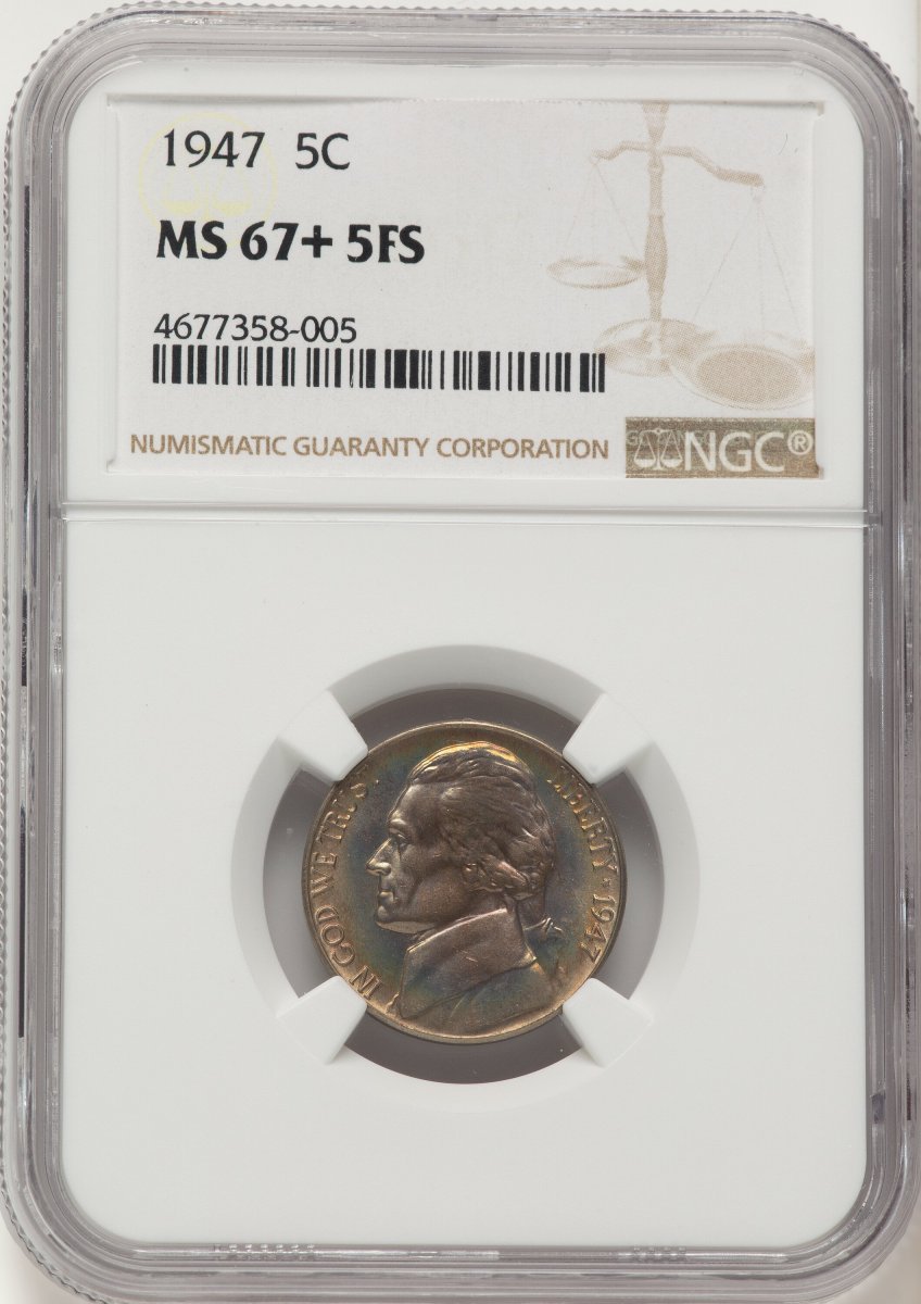 1947 Jefferson Nickels (1947 5C, FS NGC Plus)