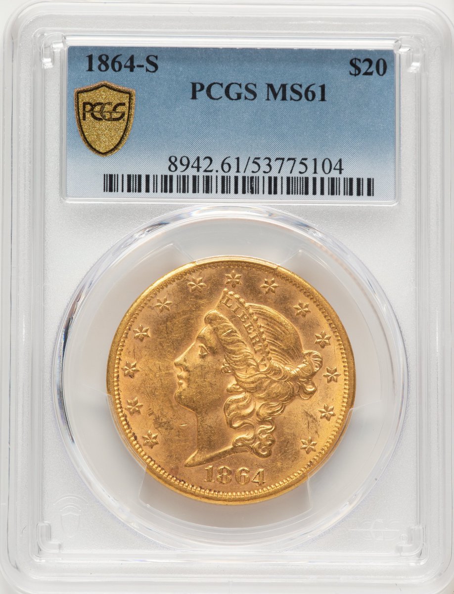 1864-S Liberty Double Eagles (1864-S $20 PCGS Secure)