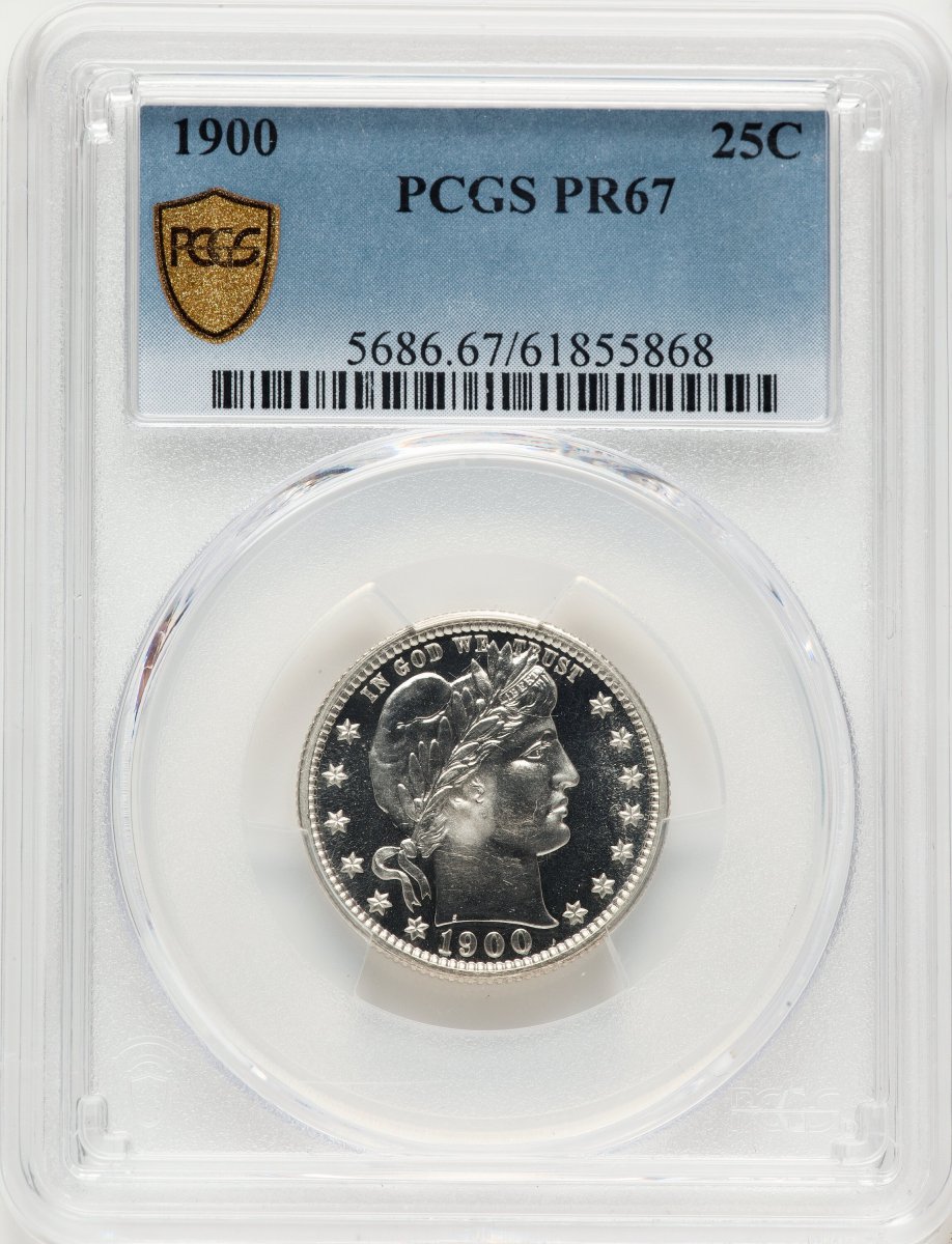 1900 Proof Barber Quarters (1900 25C PCGS Secure)