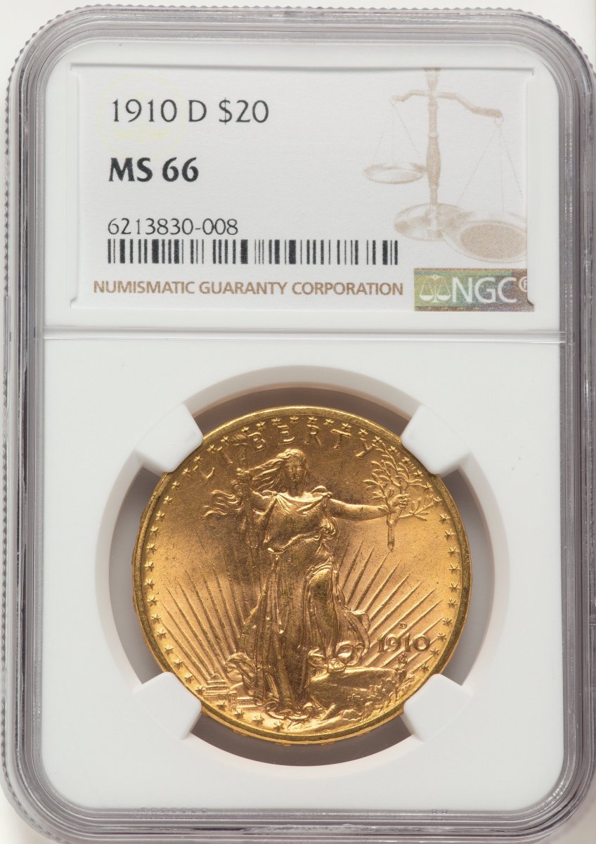 1910-D Saint-Gaudens Double Eagles (1910-D $20)