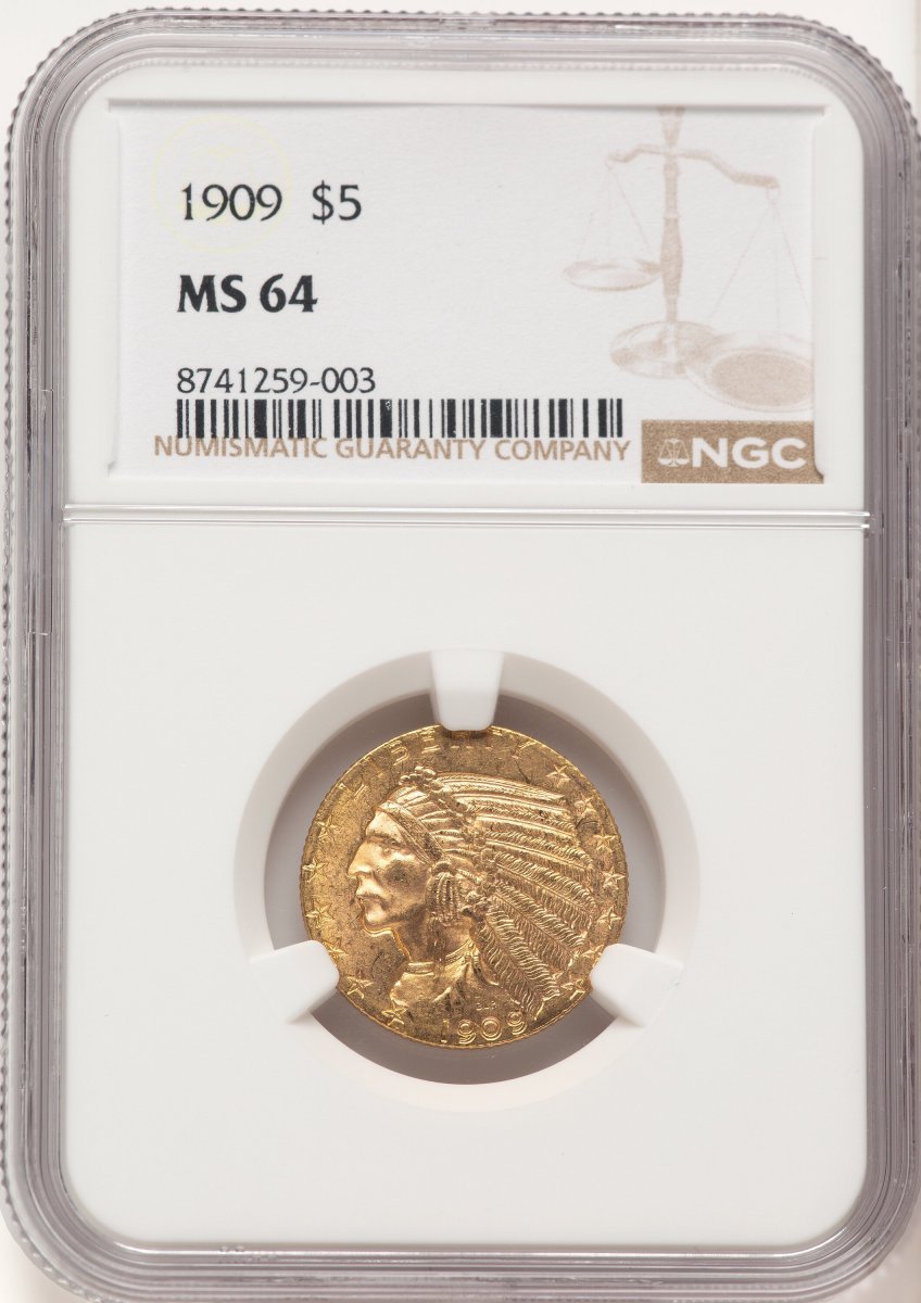 1909 Indian Half Eagles (1909 $5)