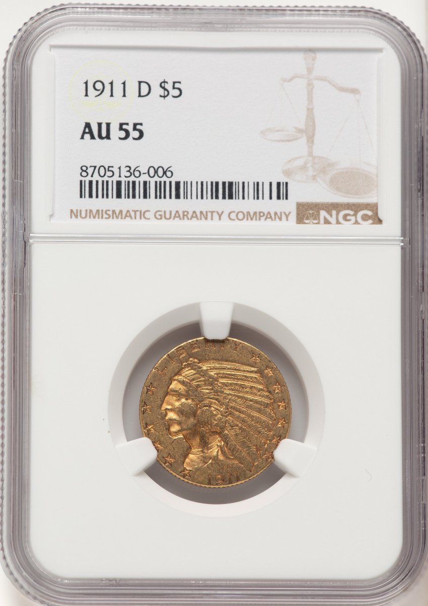 1911-D Indian Half Eagles (1911-D $5)