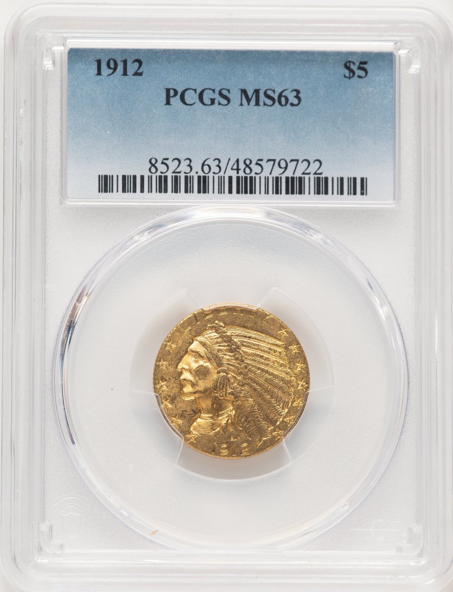 1912 Indian Half Eagles (1912 $5)