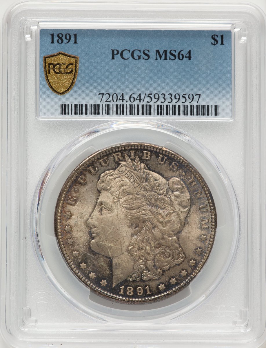 1891 Morgan Dollars (1891 S$1 PCGS Secure)