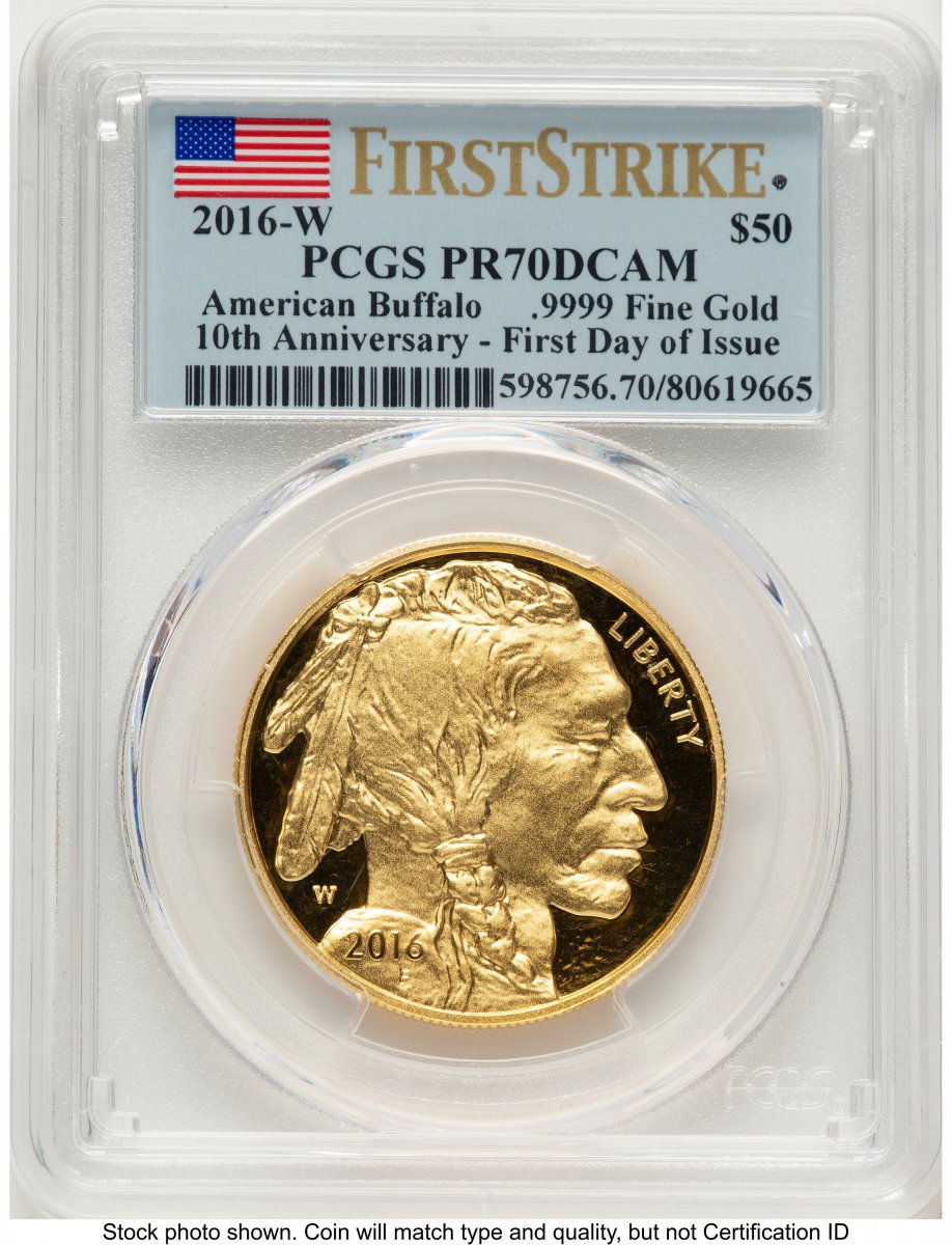 2016-W Modern Bullion Coins (2016-W Proof Gold Buffalo 1 oz FDI FS Flag)