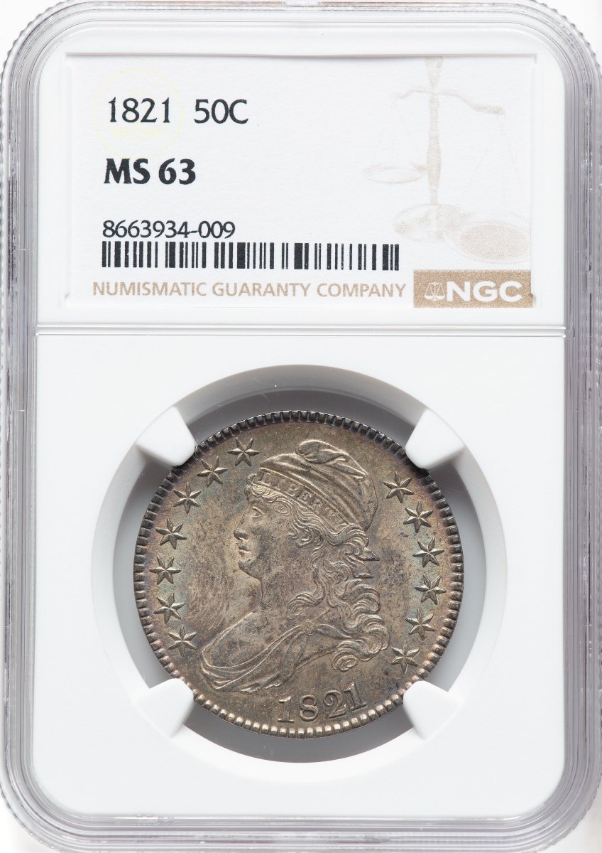 1821 Bust Half Dollars (1821 50C, MS)