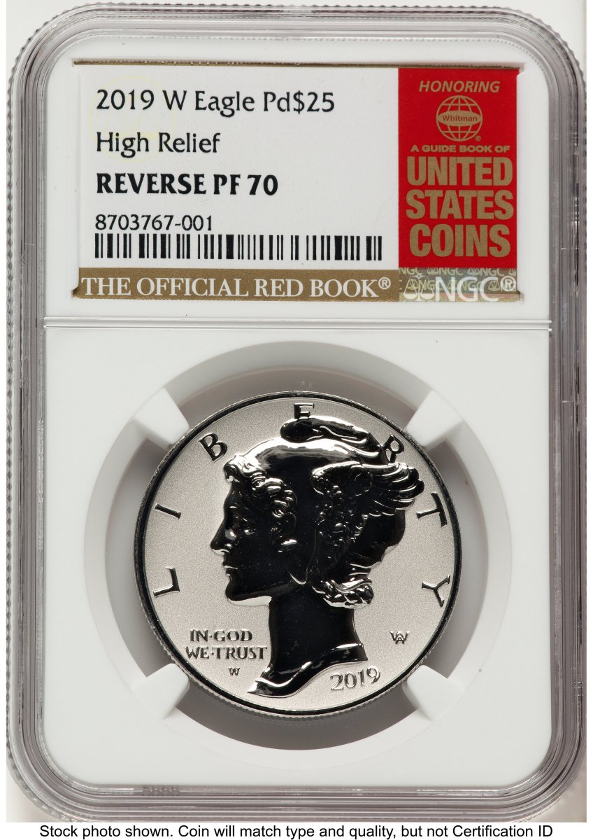 2019-W Modern Bullion Coins (2019-W Palladium Eagle 1 oz, REV PR Red Book)