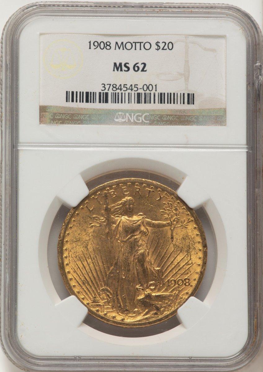 1908 Saint-Gaudens Double Eagles (1908 $20 MOTTO)