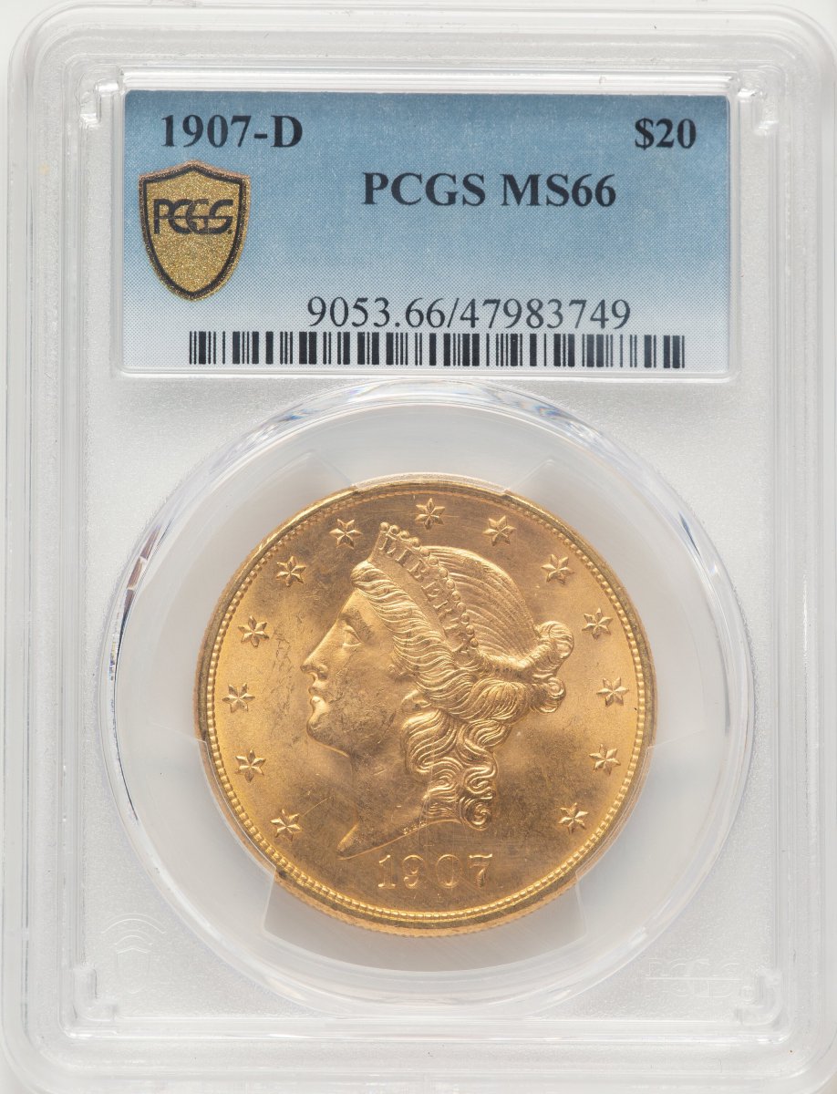 1907-D Liberty Double Eagles (1907-D $20 PCGS Secure)