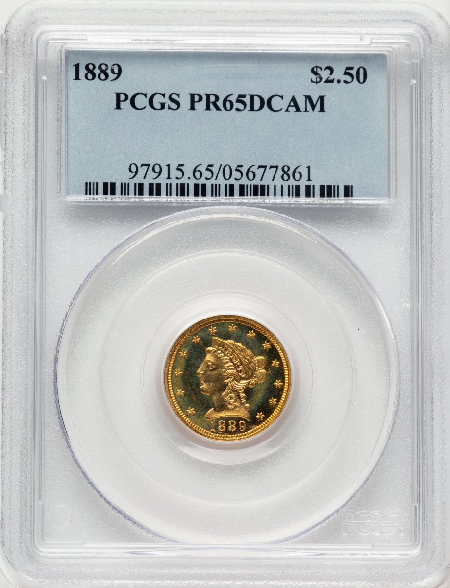 1889 Proof Liberty Quarter Eagles (1889 $2 1/2, DC)