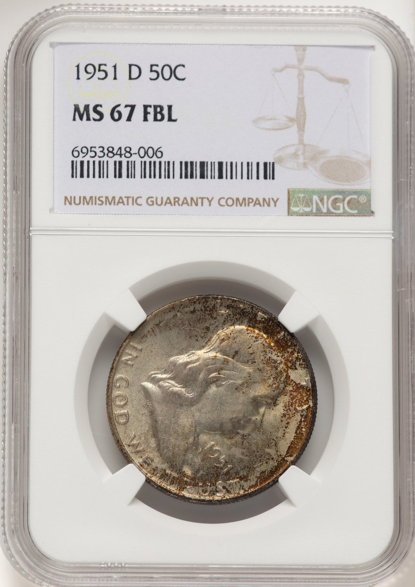 1951-D Franklin Half Dollars (1951-D 50C, FL)