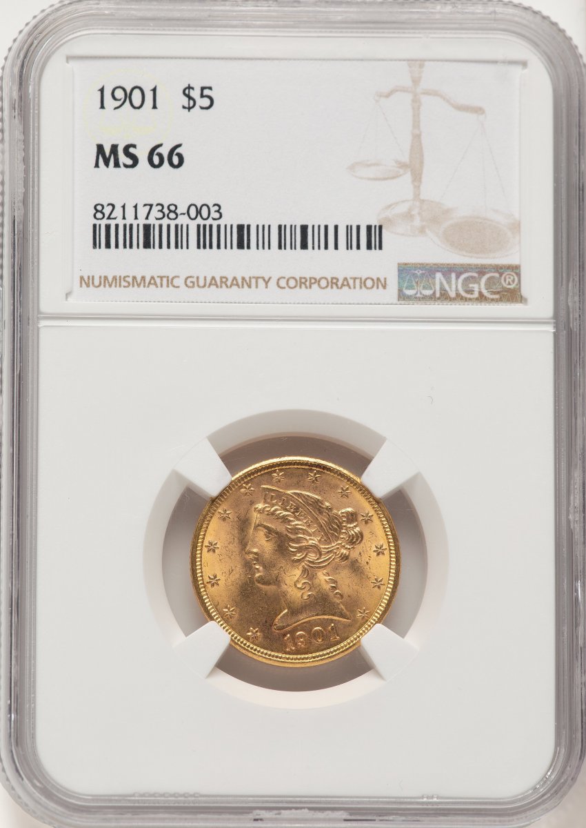 1901 Liberty Half Eagles (1901 $5)