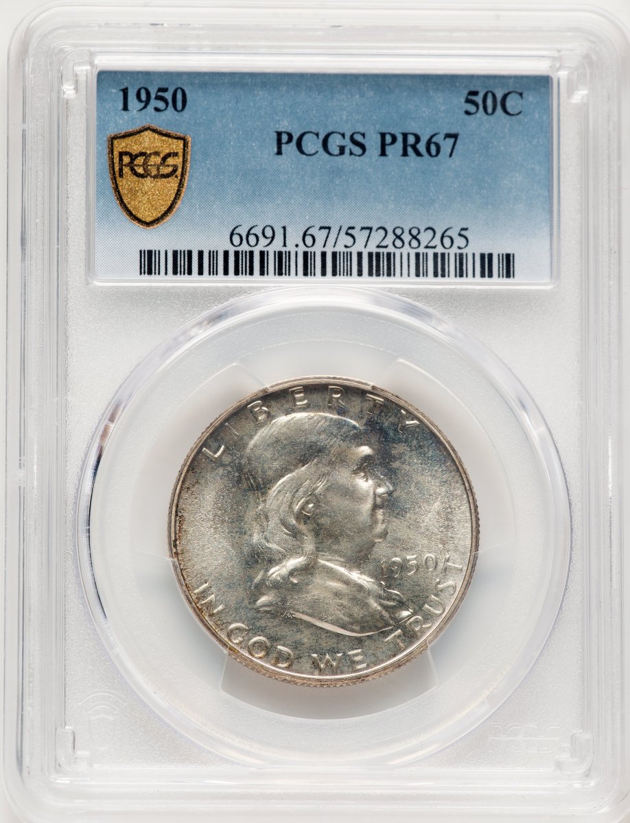1950 Proof Franklin Half Dollars (1950 50C PCGS Secure)