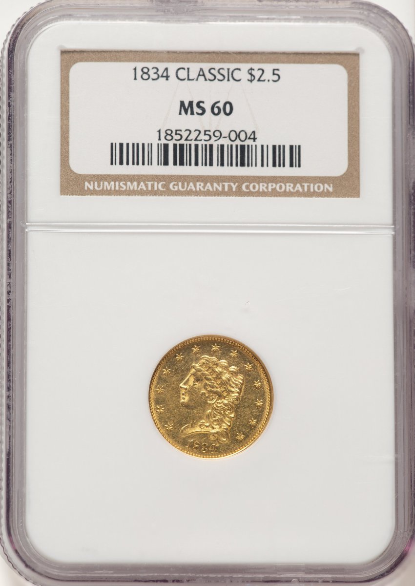 1834 Classic Quarter Eagles (1834 $2 1/2 Classic, MS)