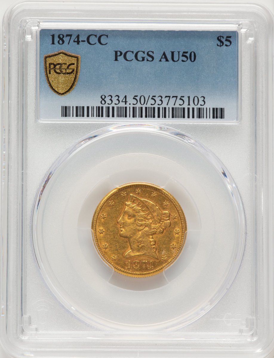 1874-CC Liberty Half Eagles (1874-CC $5 PCGS Secure)