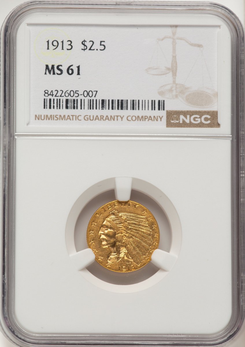 1913 Indian Quarter Eagles (1913 $2 1/2)