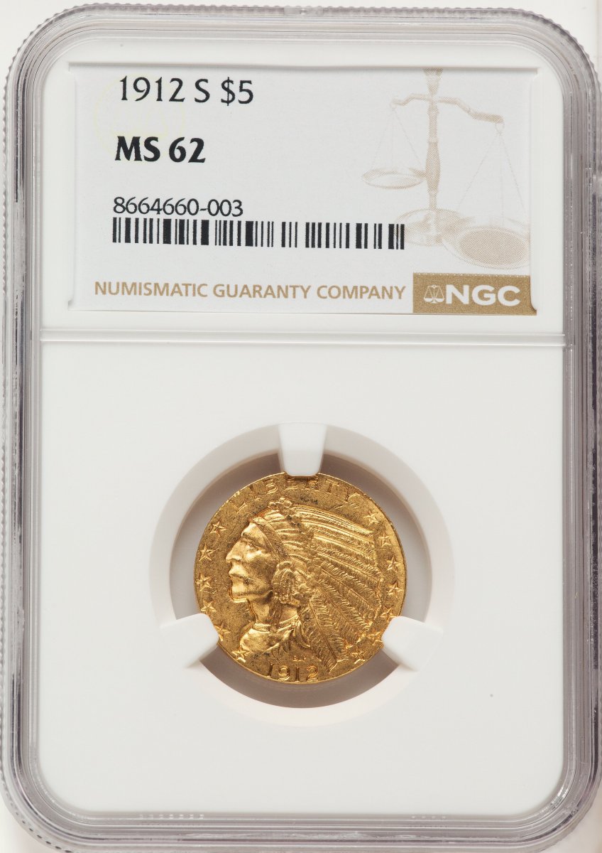 1912-S Indian Half Eagles (1912-S $5)