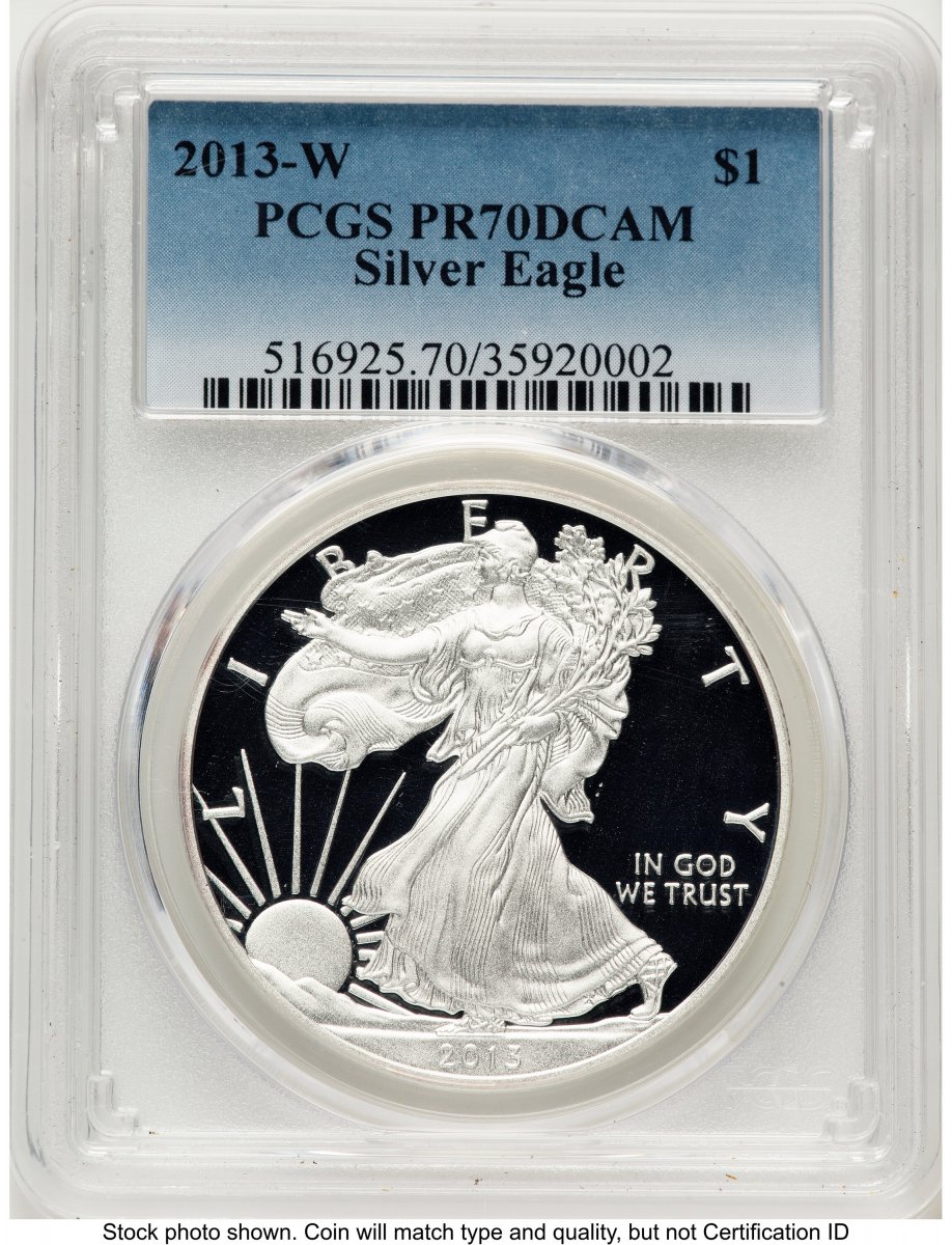 2013-W Modern Bullion Coins (2013-W Proof Silver Eagle 1 oz Blue Gradient)