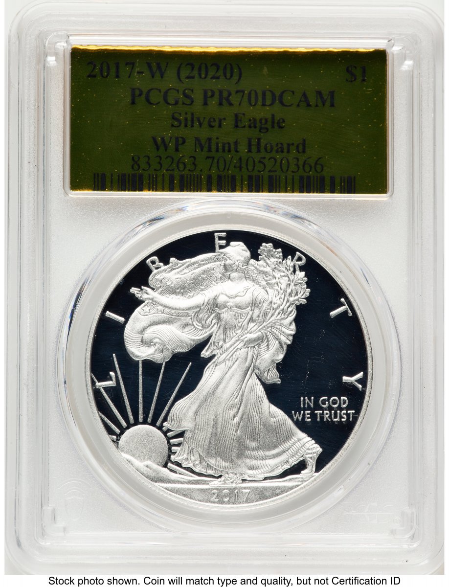 2017-W Modern Bullion Coins (2017-W Proof Silver Eagle 1 oz WP Mint Hoard Gold Foil)
