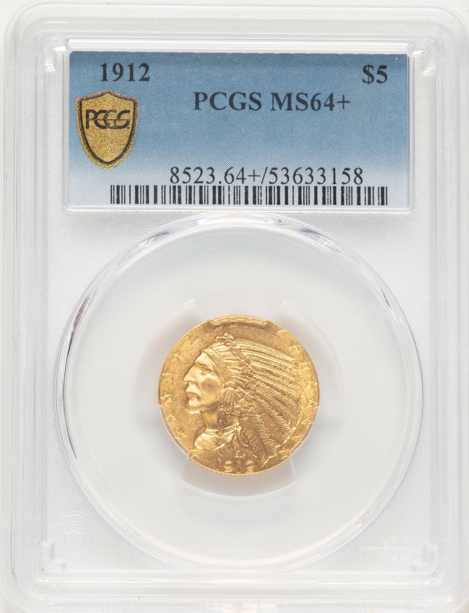 1912 Indian Half Eagles (1912 $5 PCGS Secure PCGS Plus)