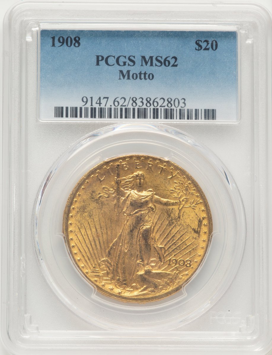 1908 Saint-Gaudens Double Eagles (1908 $20 MOTTO)