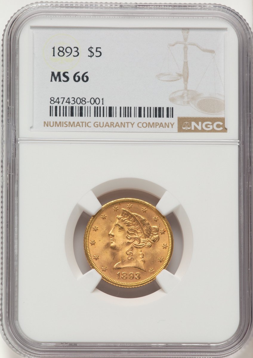 1893 Liberty Half Eagles (1893 $5)