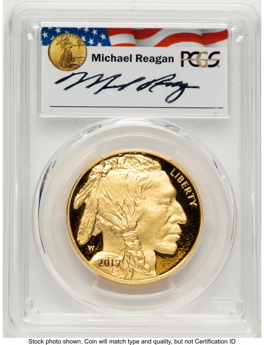 2019-W Modern Bullion Coins (2019-W Proof Gold Buffalo 1 oz FDI Reagan Legacy Series Michael Reagan)