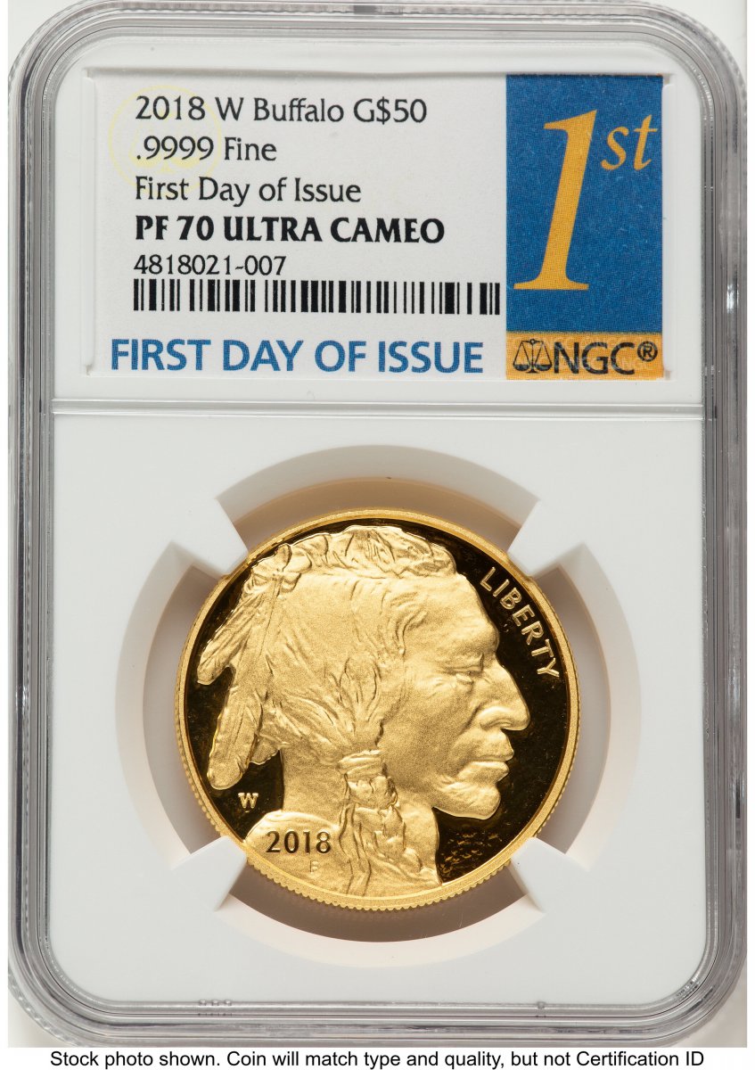 2018-W Modern Bullion Coins (2018-W Proof Gold Buffalo 1 oz FDI 1ST)
