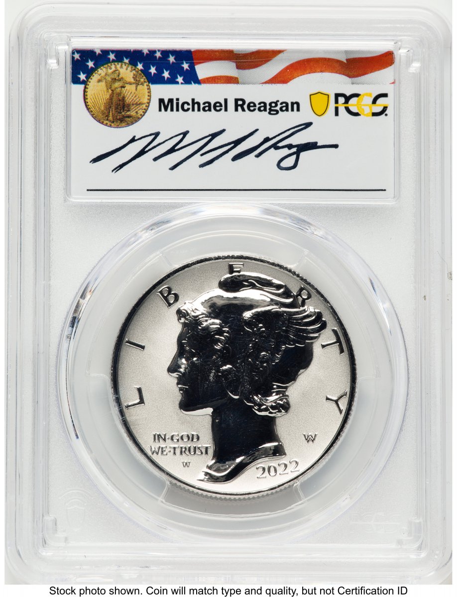 2022-W Modern Bullion Coins (2022-W Palladium Eagle 1 oz, REV PR Reagan Legacy Series Michael Reagan)