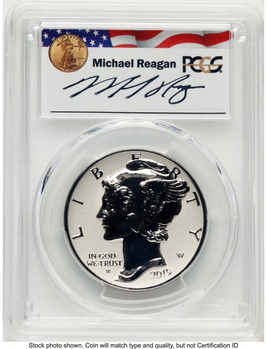 2019-W Modern Bullion Coins (2019-W Palladium Eagle 1 oz, REV PR FS Reagan Legacy Series Michael Reagan)