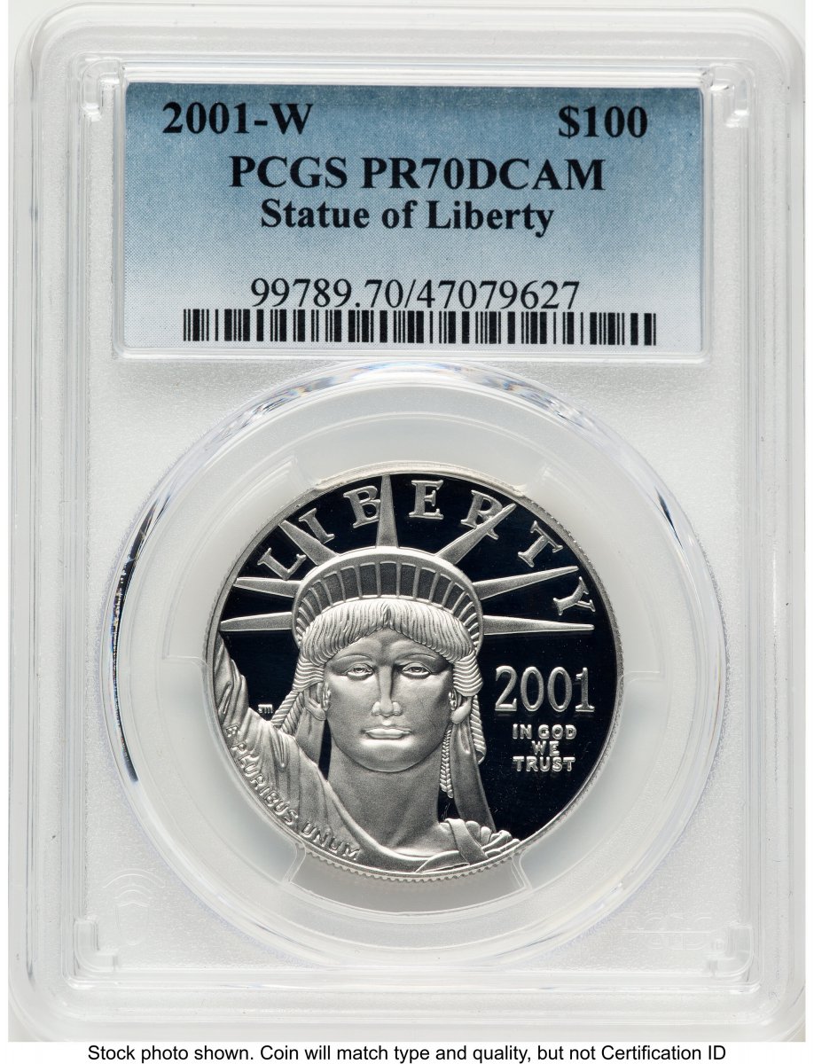 2001-W Modern Bullion Coins (2001-W Proof Platinum Eagle 1 oz Blue Gradient)
