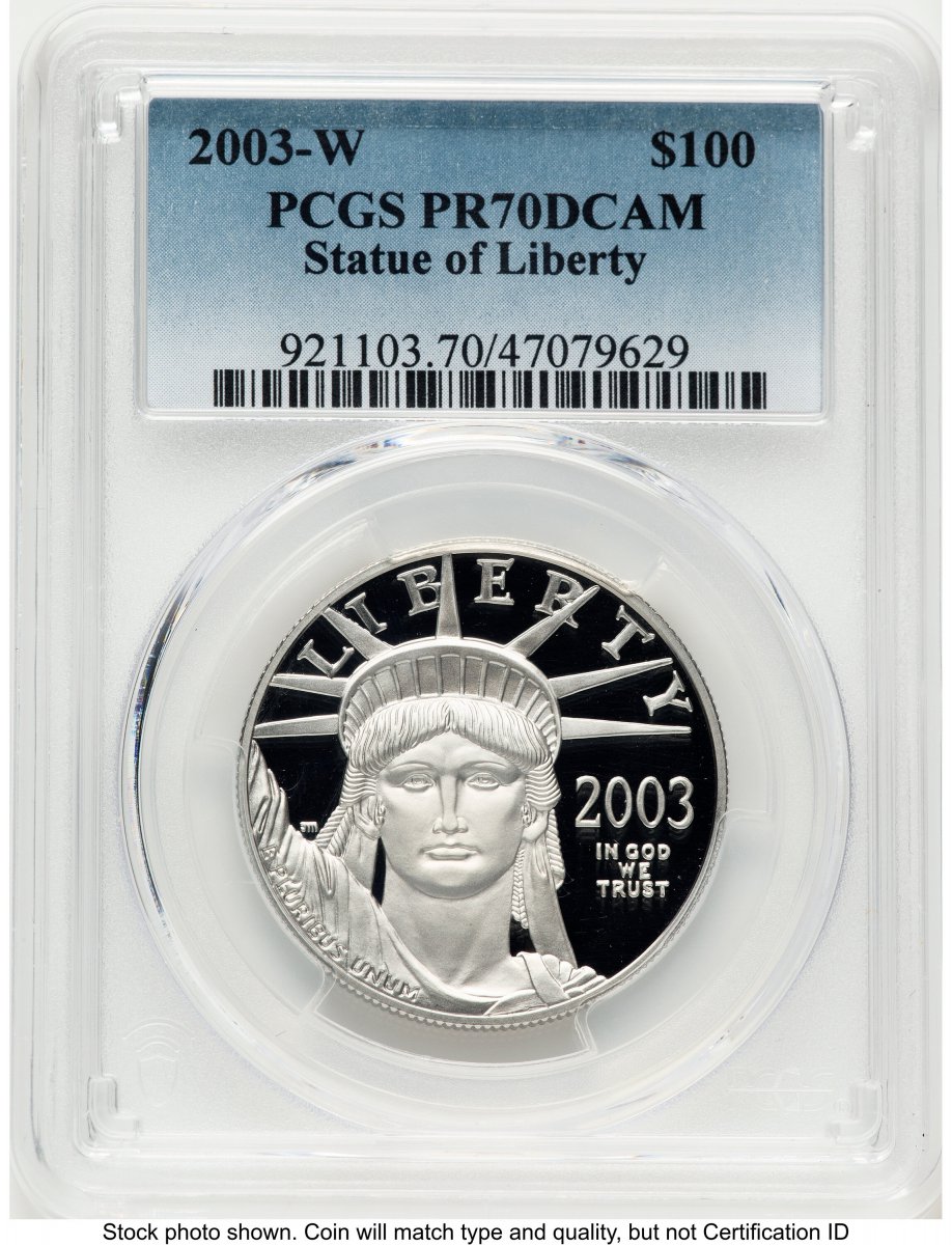 2003-W Modern Bullion Coins (2003-W Proof Platinum Eagle 1 oz Blue Gradient)