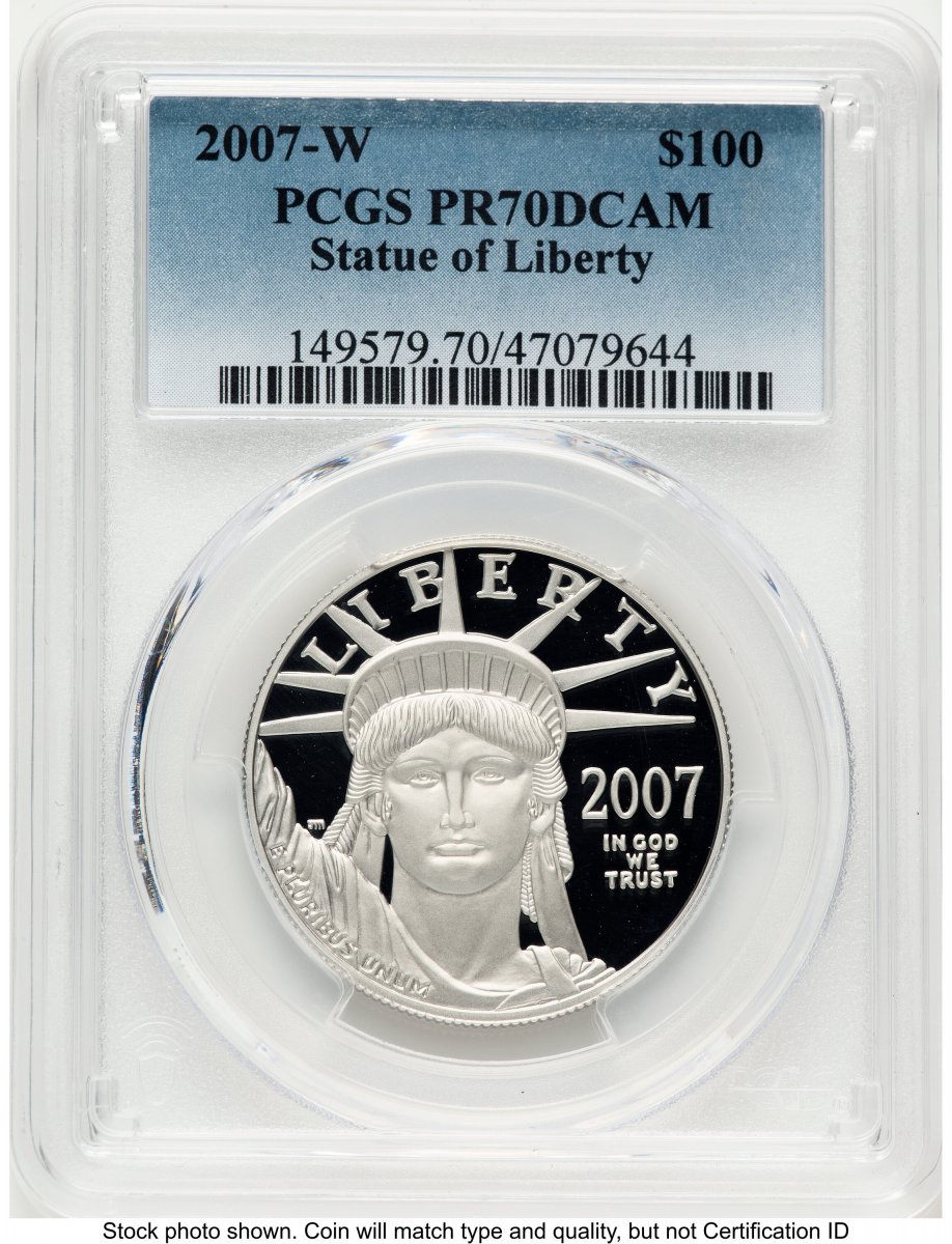 2007-W Modern Bullion Coins (2007-W Proof Platinum Eagle 1 oz Blue Gradient)