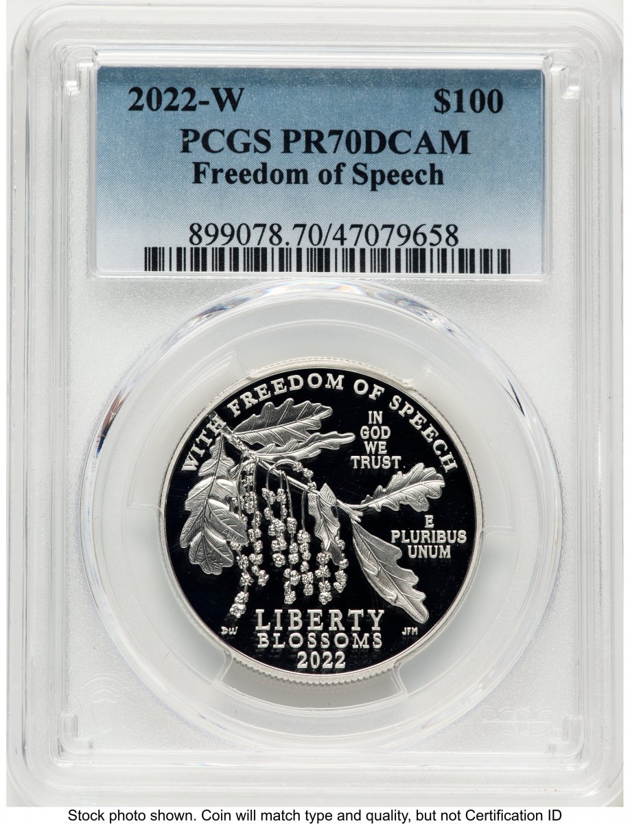2022-W Modern Bullion Coins (2022-W Proof Platinum Eagle 1 oz Blue Gradient)