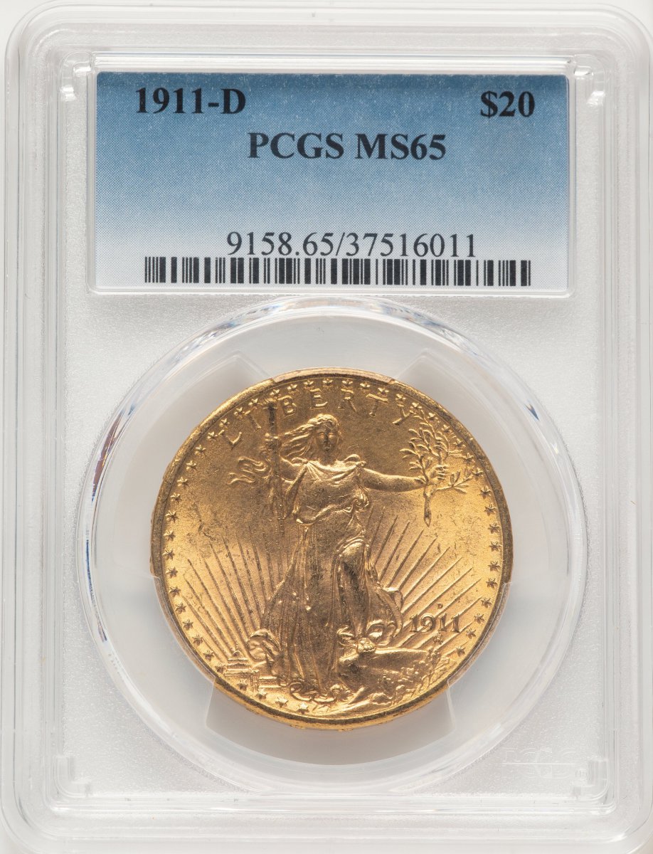 1911-D Saint-Gaudens Double Eagles (1911-D $20 Blue Gradient)