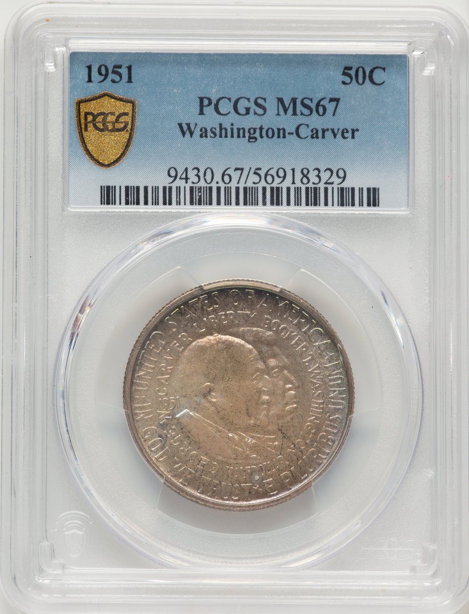 1951 Commemorative Silver (1951 50C Washington-Carver, MS PCGS Secure)