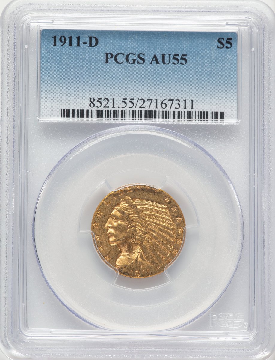 1911-D Indian Half Eagles (1911-D $5)