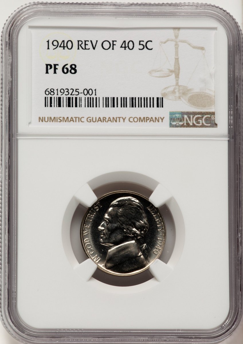 1940 Proof Jefferson Nickels (1940 5C)