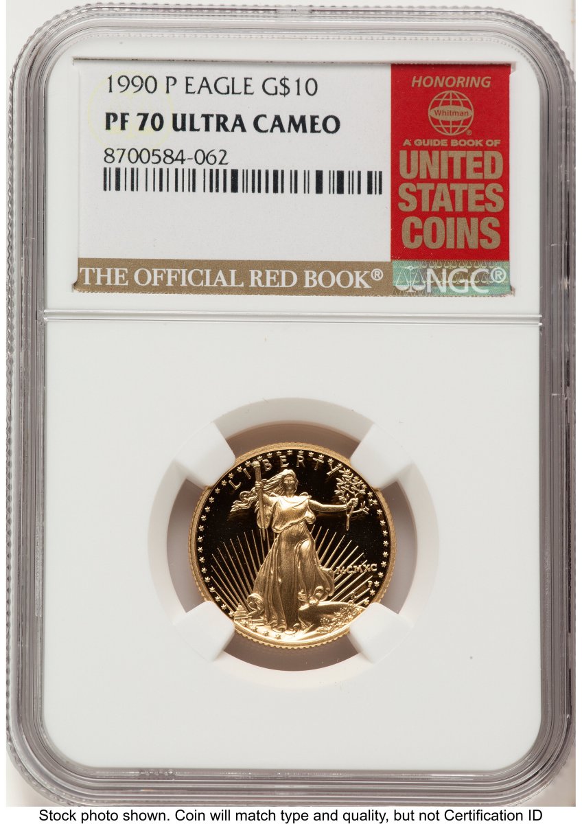 1990-P Modern Bullion Coins (1990-P Proof Gold Eagle 1/4 oz Red Book)