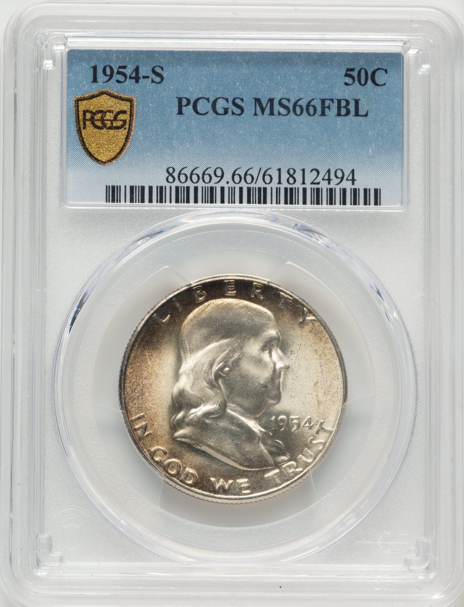 1954-S Franklin Half Dollars (1954-S 50C, FL PCGS Secure)